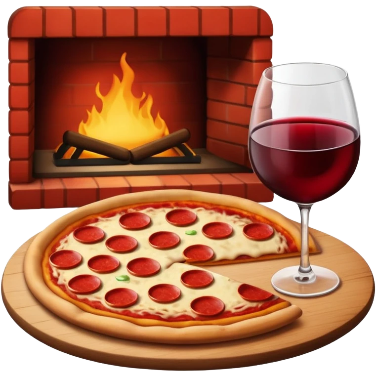 pizza with wine emoji