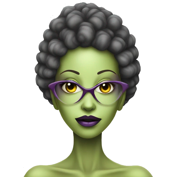 female diva alien high vibrational emoji