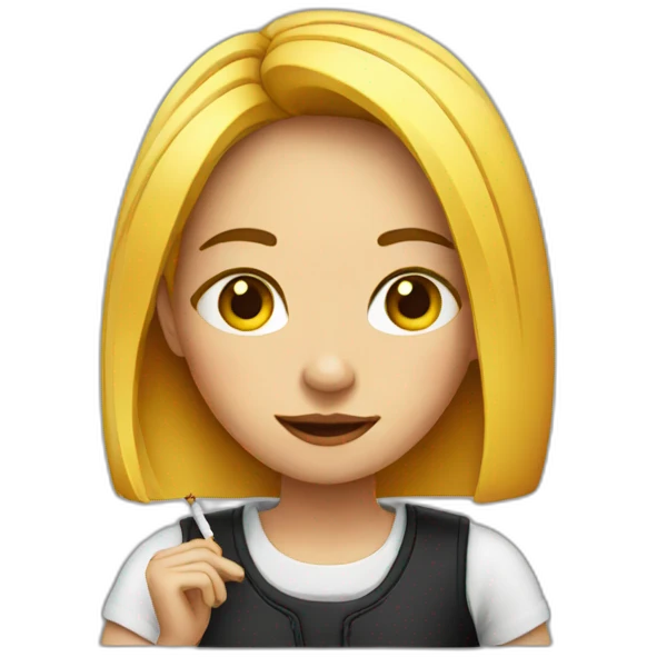 Girl with cigarette  emoji