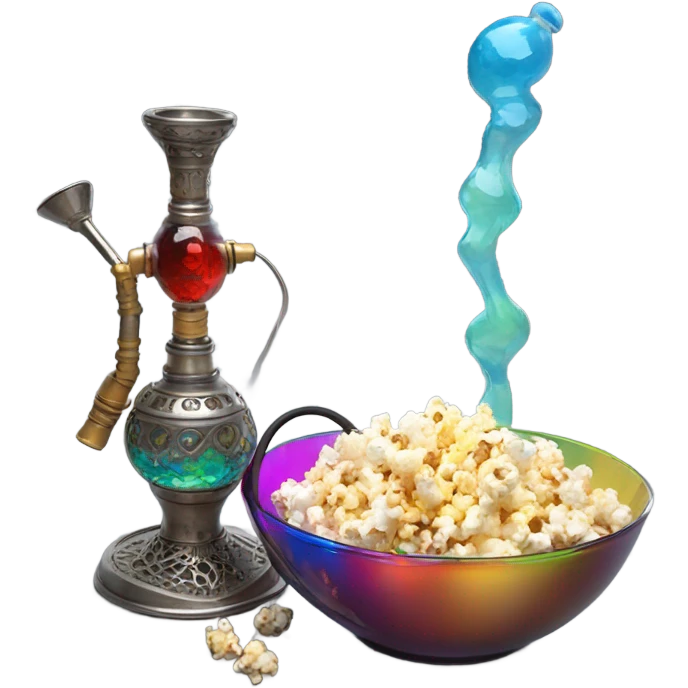 Hookah and popcorn emoji
