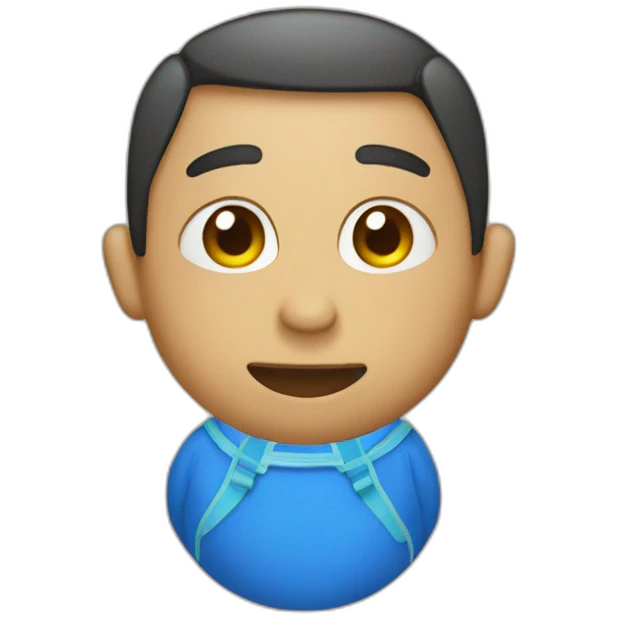 Piedritas azules en una bolsita emoji