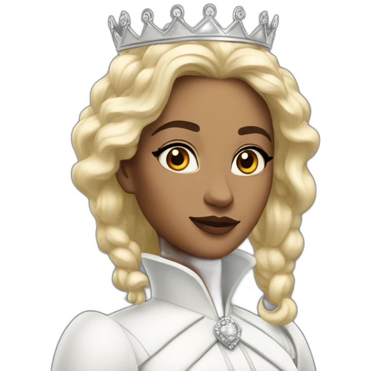  blanck and white Queen  emoji