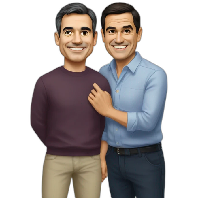 Pedro Sánchez adoring Carles Puigdemomt emoji