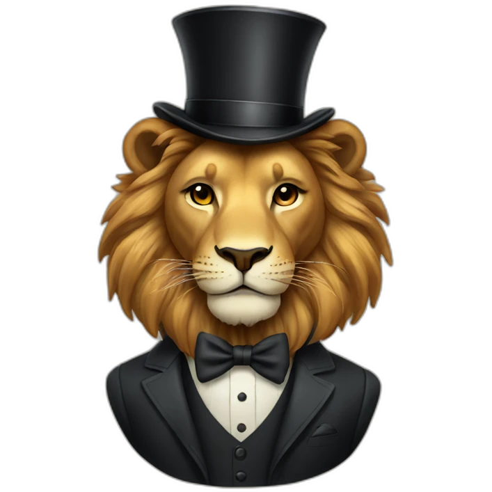 Dapper lion emoji