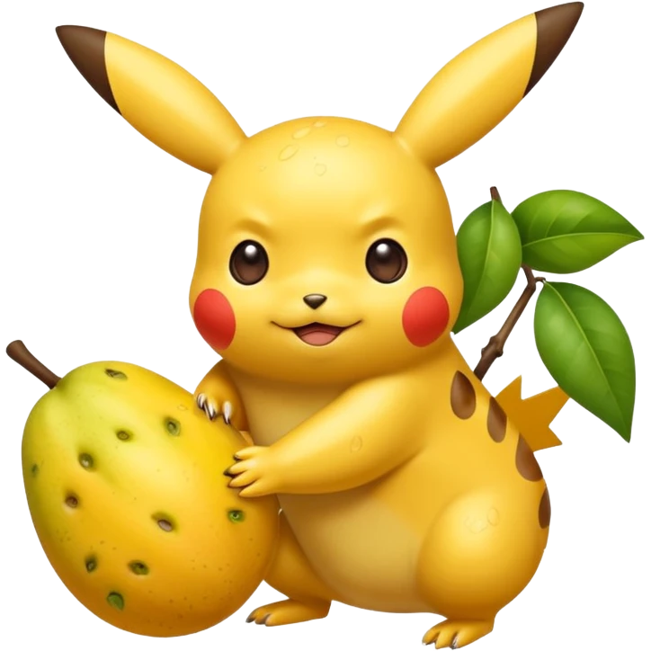 Pikachu holding 2 ba emoji