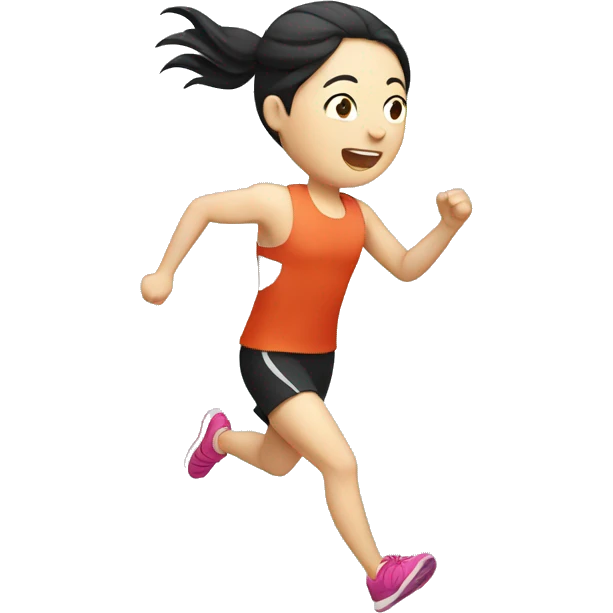 A Chinese Running exercise emoji