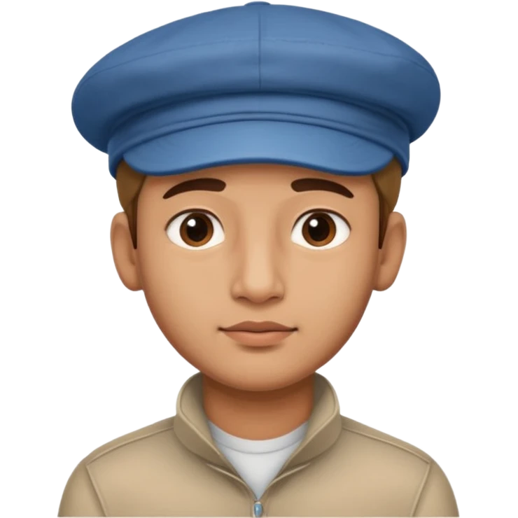  Fait un jeune indien pas trop beau avec un léger surprise un double menton et une casquette sur la tete emoji