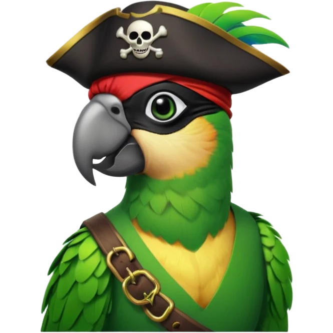 pirate and parrot emoji