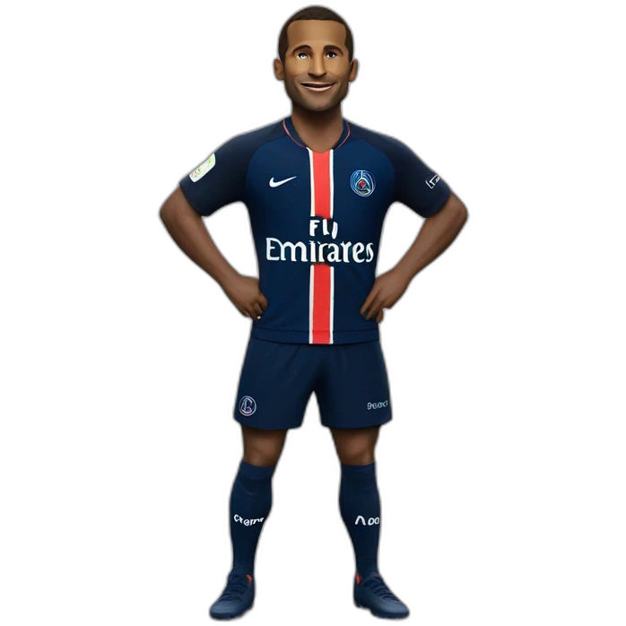 Macron avec un maillot du PSG emoji