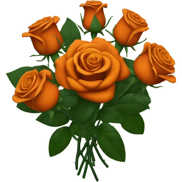 dark orange rose bouquet still life  emoji