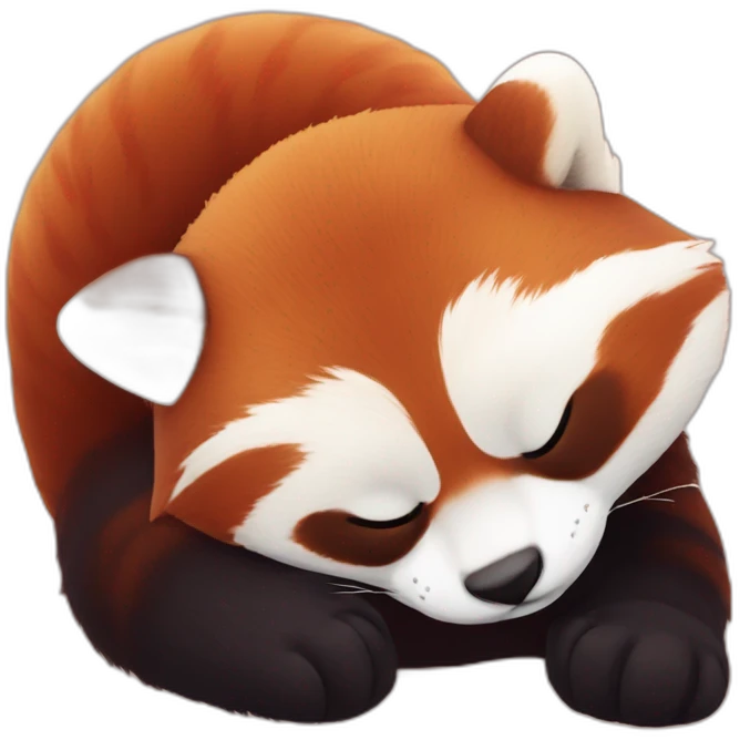 the red panda is sleeping emoji