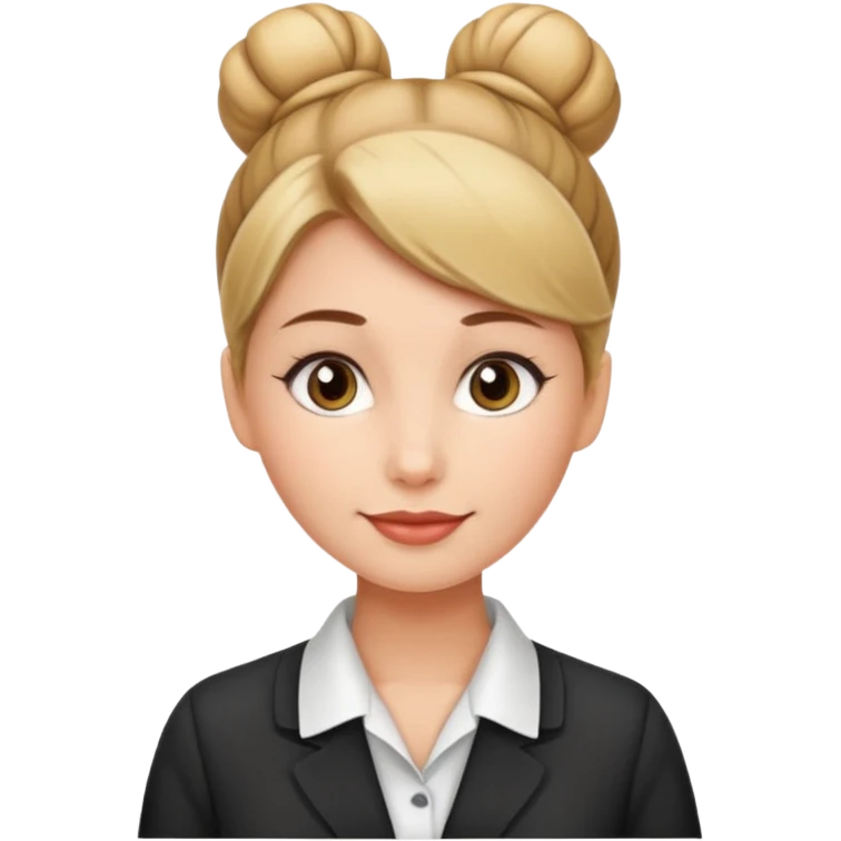 receptionist face with bun emoji