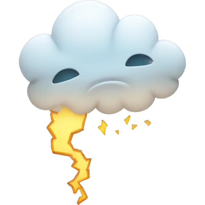 cloud broken in half emoji