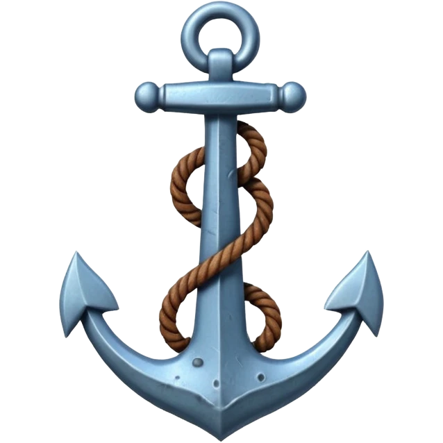 anchor object icon, metal anchor, slightly rusty texture, 3D cartoon, soft shadow, mobile game icon style, centered, clean background, no text, no watermark
 emoji