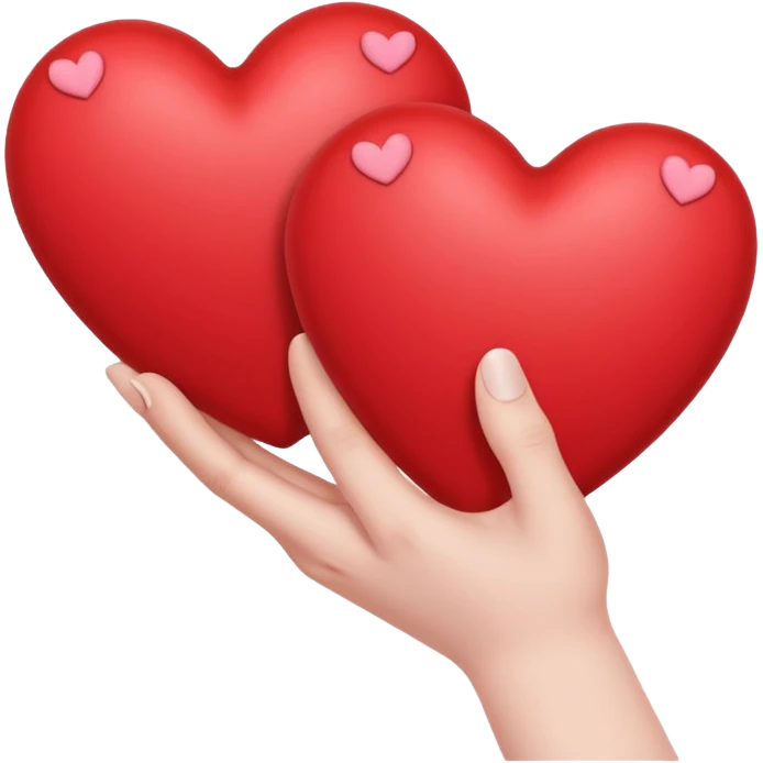 Hello hand with hearts  emoji