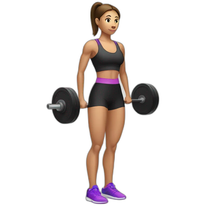 woman doing single leg deadlift emoji