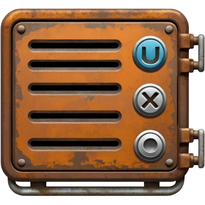 Create a Discord server icon showing the name DUBS based on the popular video game RUST. emoji