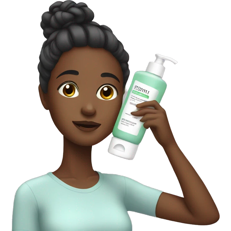 Girl doing skincare emoji