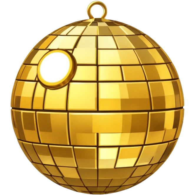 golden sparkling disco ball emoji