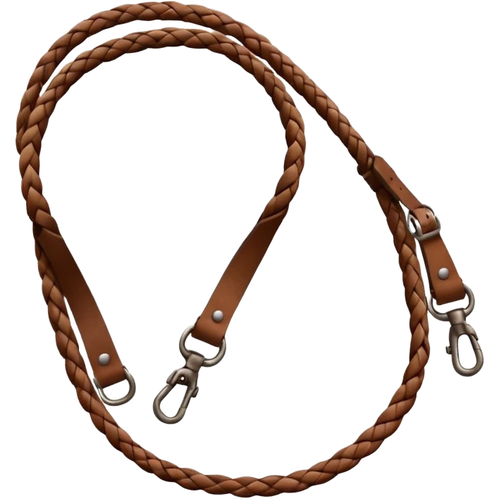 A simple sling made of braided leather straps.













 emoji