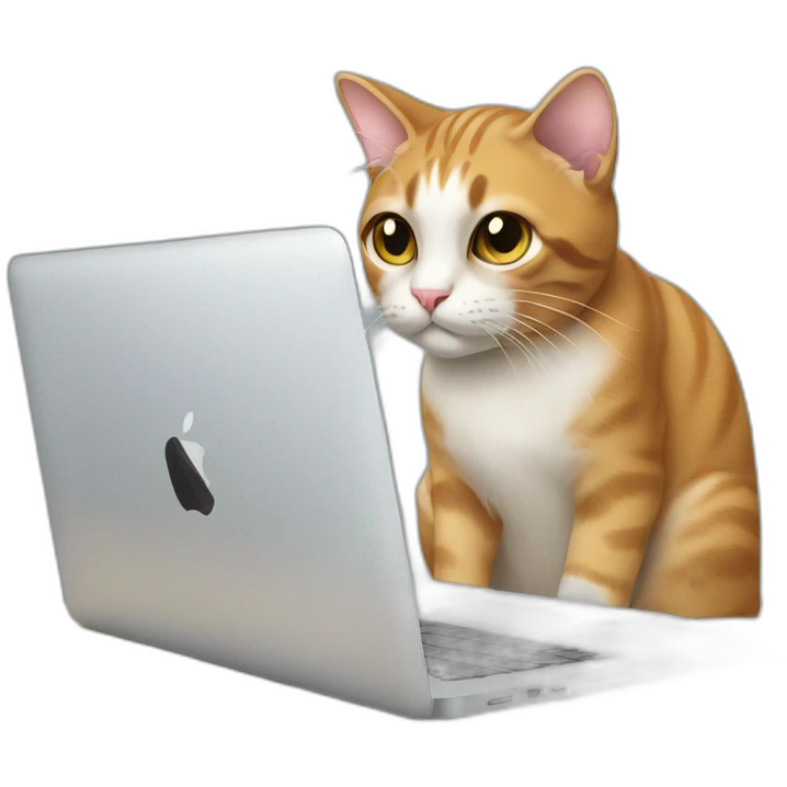 cat with macbook emoji