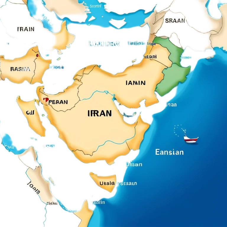 Map of the Persian Gulf of Iran emoji