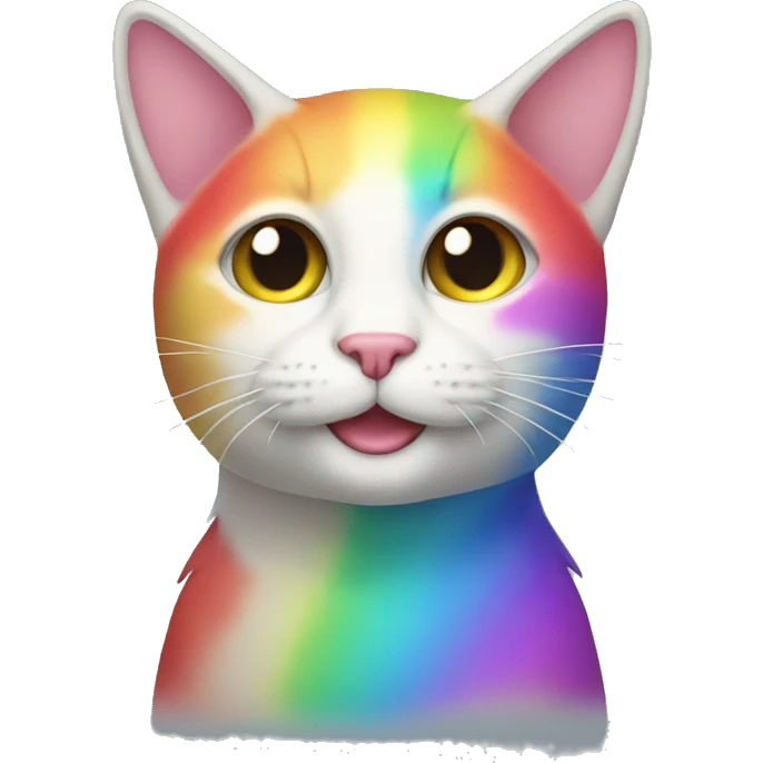 Rainbow cat emoji