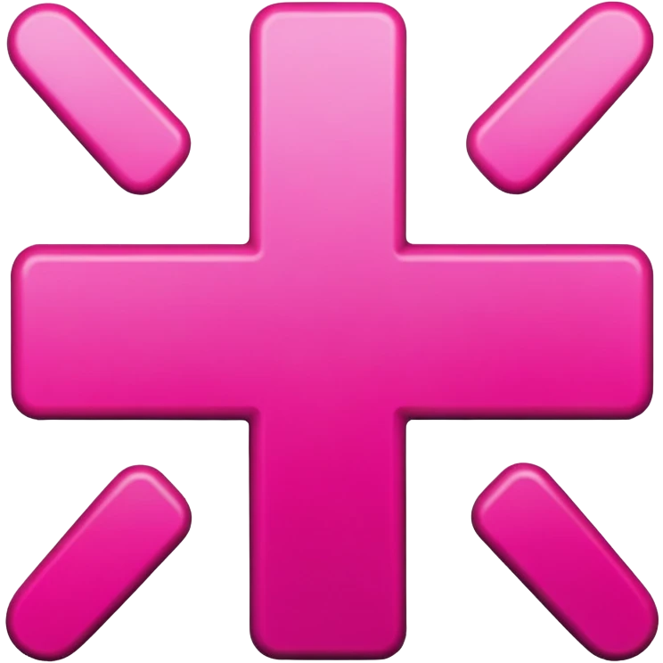 bright pink X mark, cancel symbol emoji