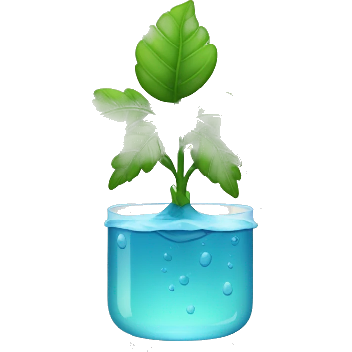Planta en frasco con agua emoji