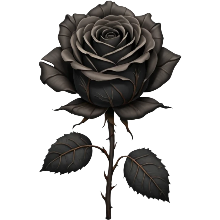 Black wilted rose emoji