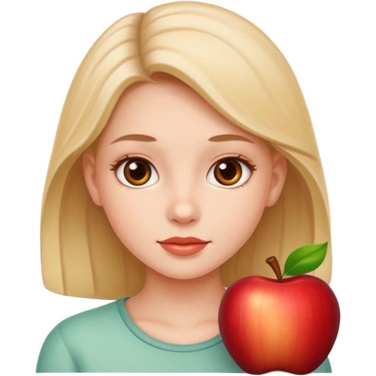 create the head okf the young pretty gitl in apple style emoji