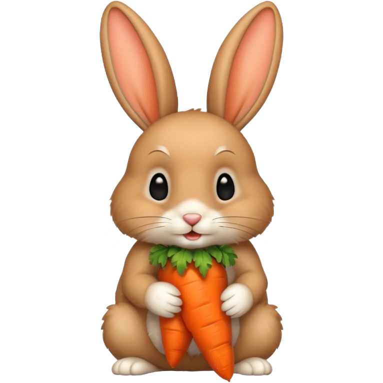 bunny eating a carrot emoji