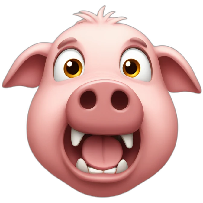Hog with a shocked expression emoji