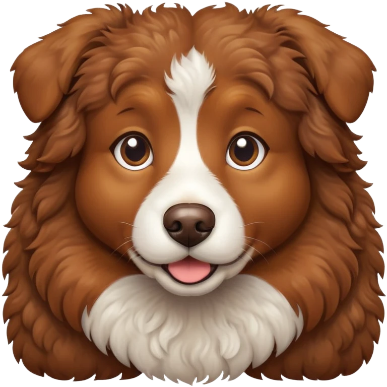Curly brown dog emoji