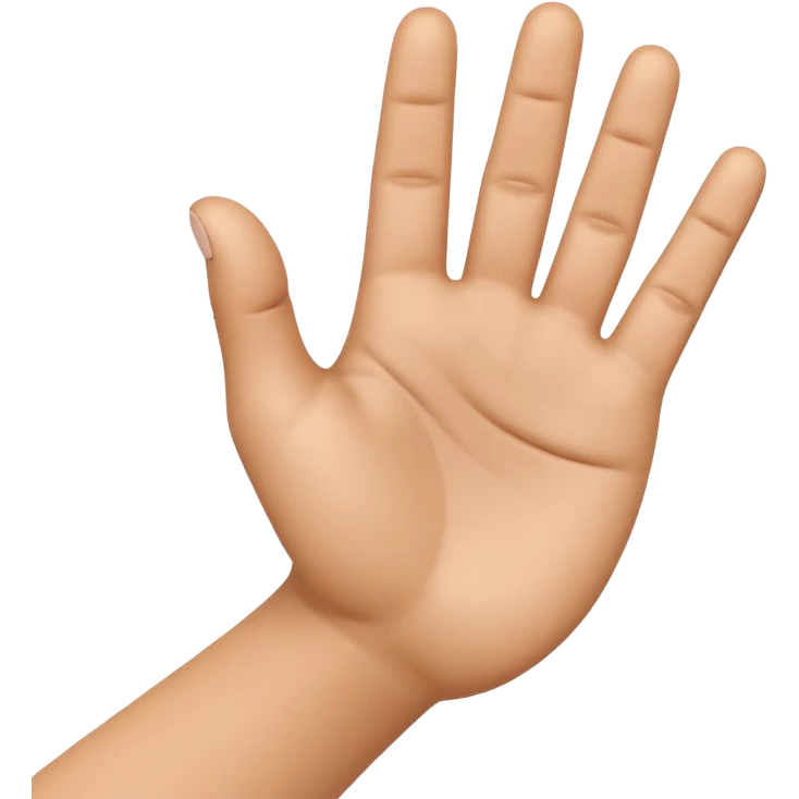3D iPhone style emoji of a human hand making a small gesture with fingers, thumb and index finger close together, realistic skin texture, isolated on white background, soft shadows, high detail, playful and cute. emoji
