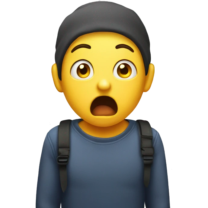 Shocked yellow circle emoji emoji