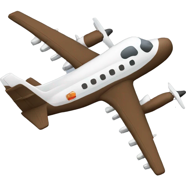 Plane With brown pilot emoji