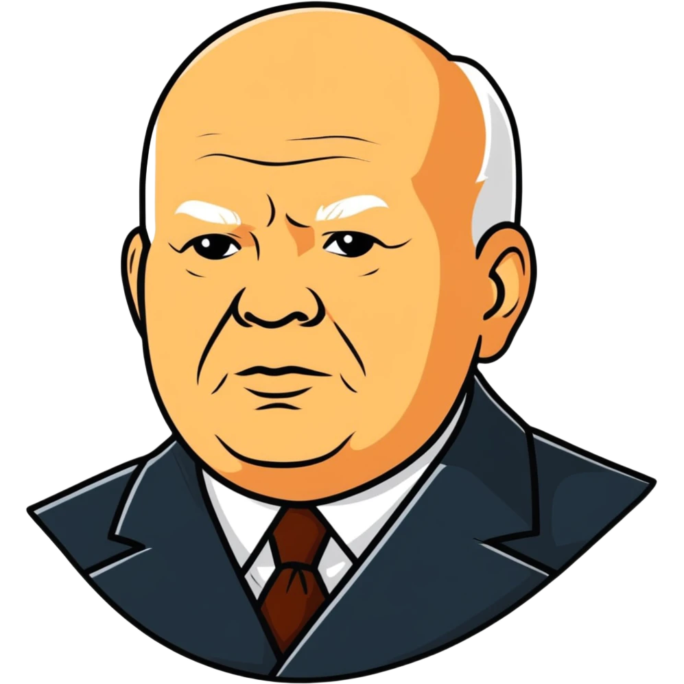 portrait of Nikita Khrushchev emoji