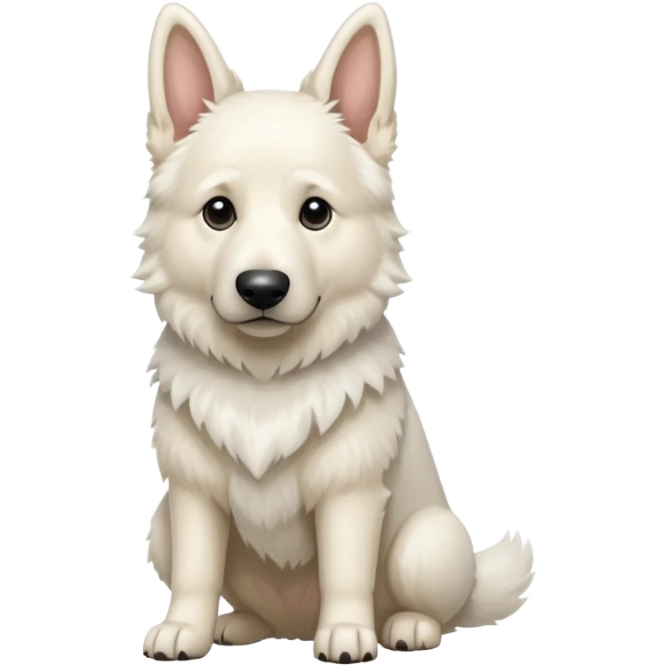 White German shepherd dog emoji