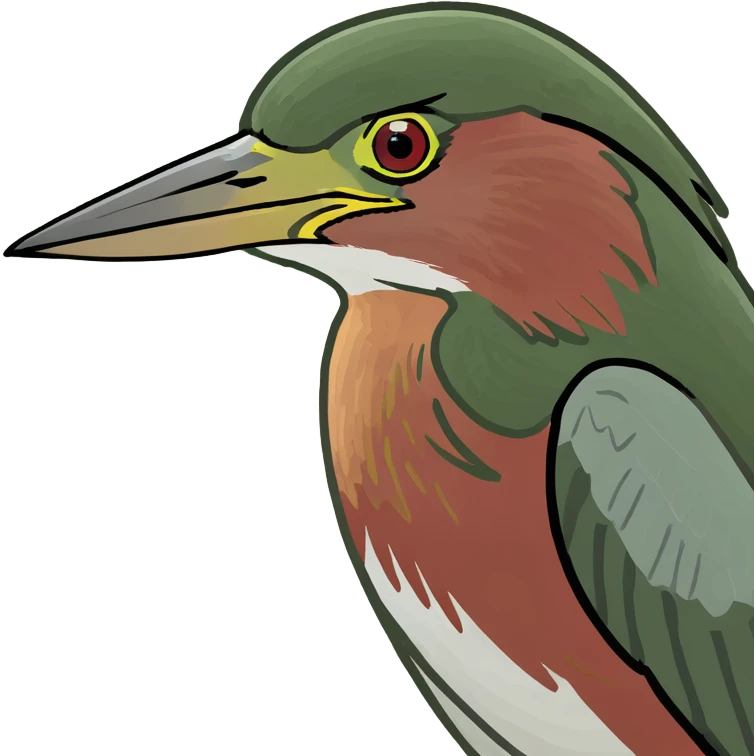 Heron in water emoji