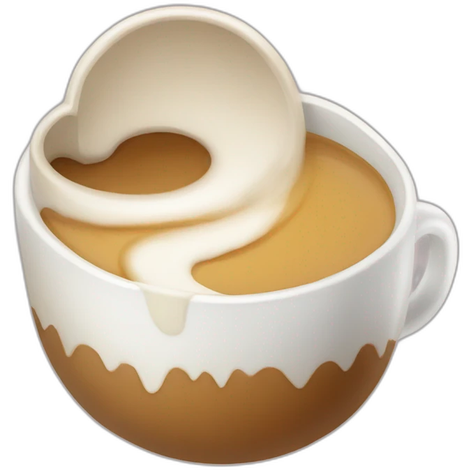 Corazón blanco y cafe emoji