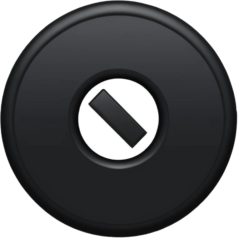 bir siyah içi boş yuvarlak içinede siyah bir artı ama artının o uçları yuvarlağı içinden azıcıkçıksın emoji