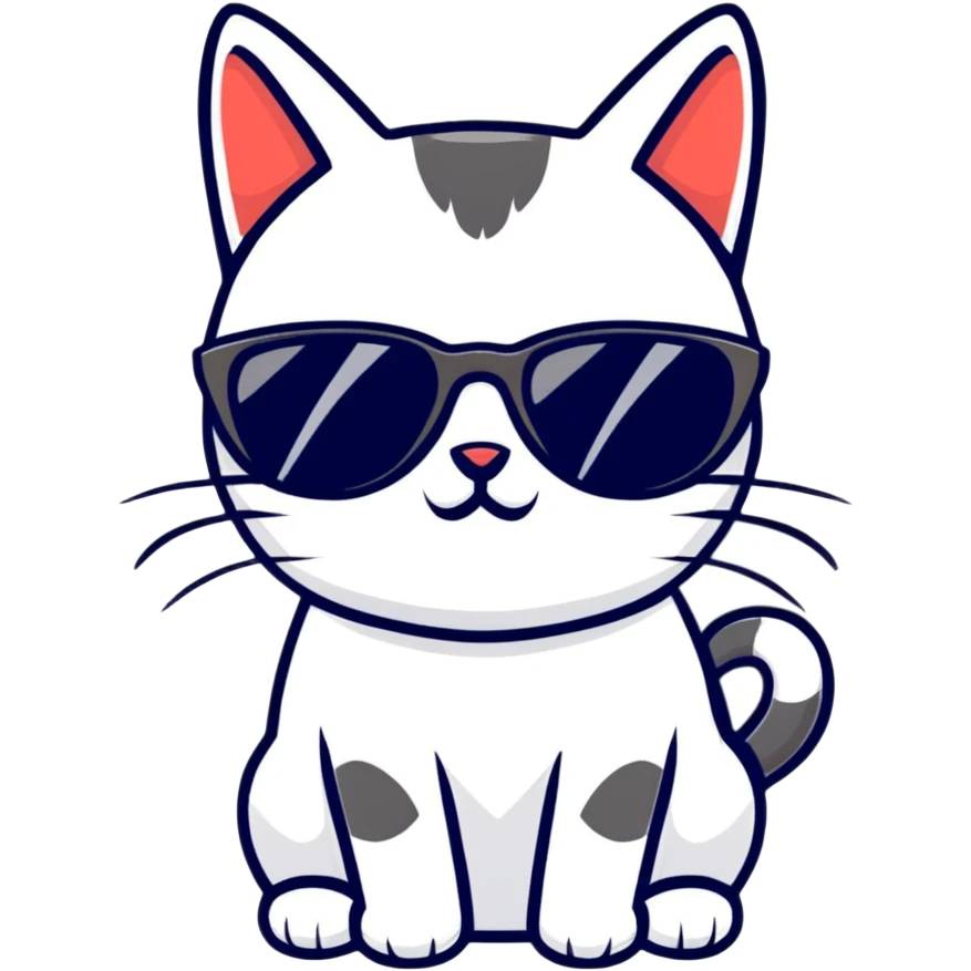 Cat with sunglasses emoji