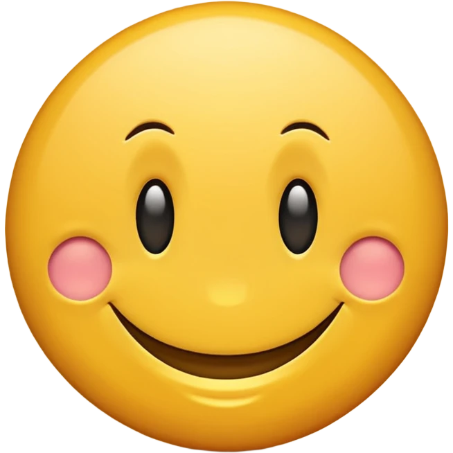 Smiley rond basique qui rougis  emoji