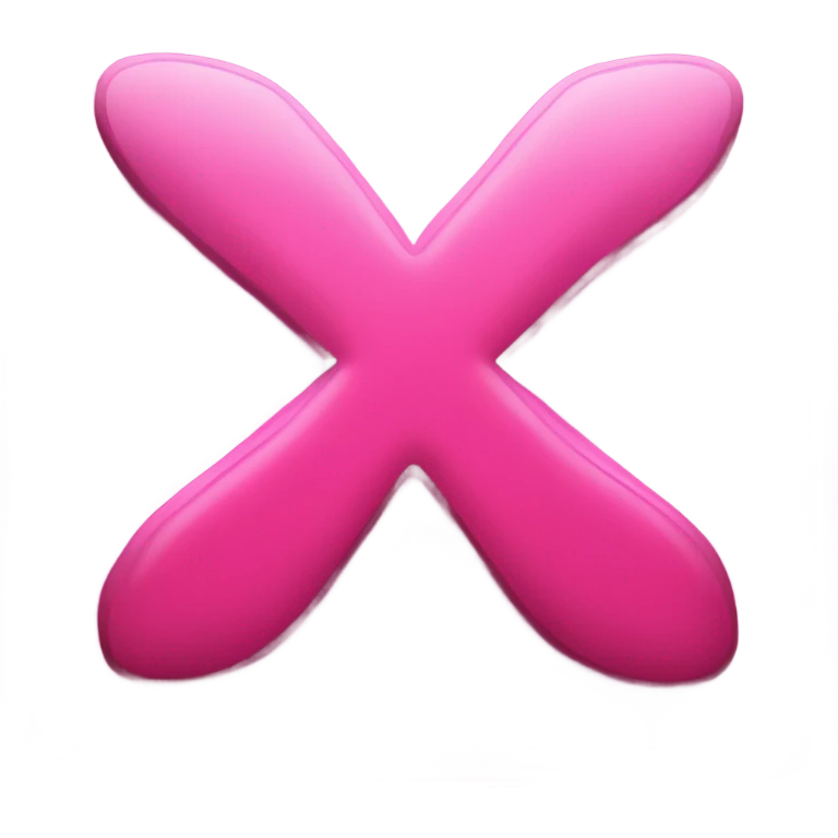 pink x icon emoji