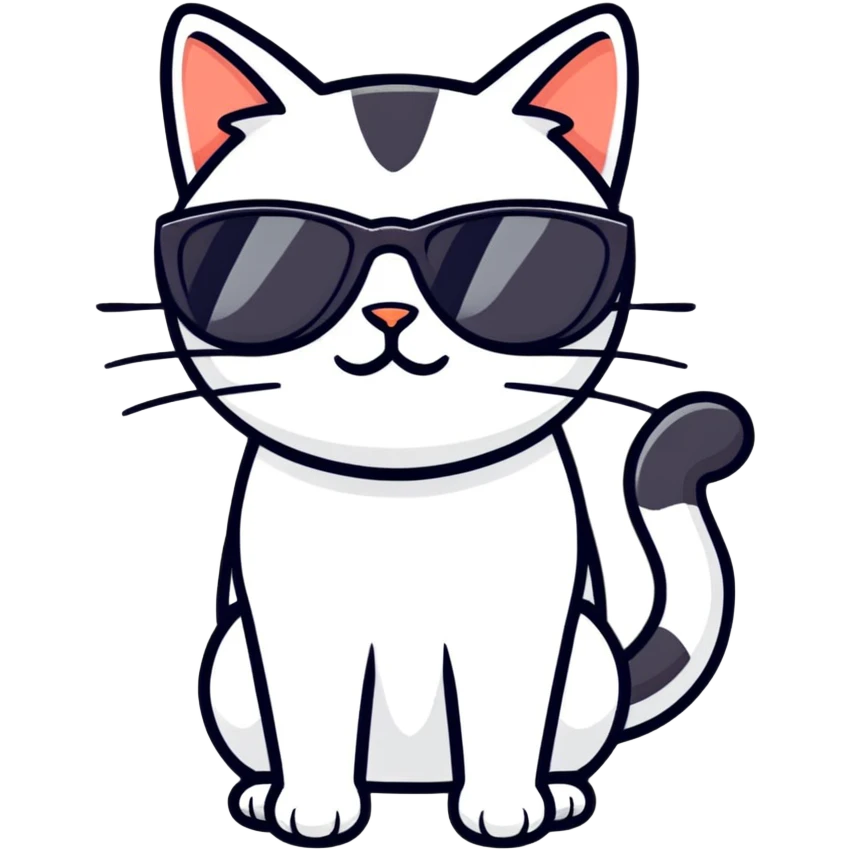 Cat with sunglasses emoji