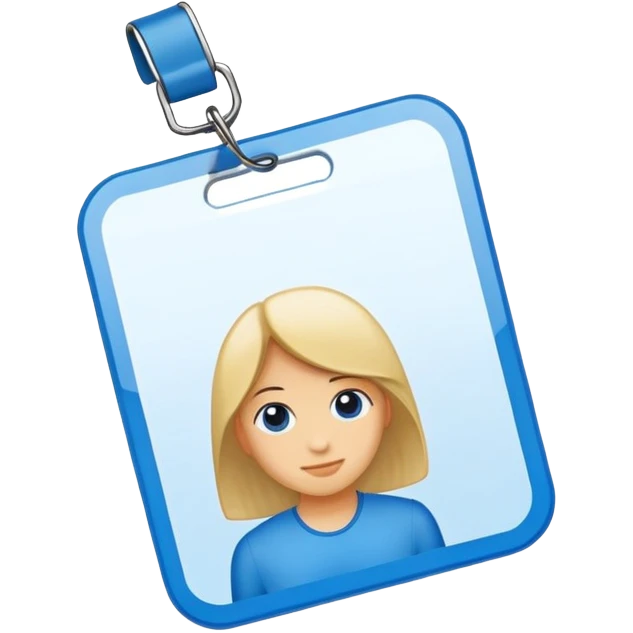 blue Name tag emoji