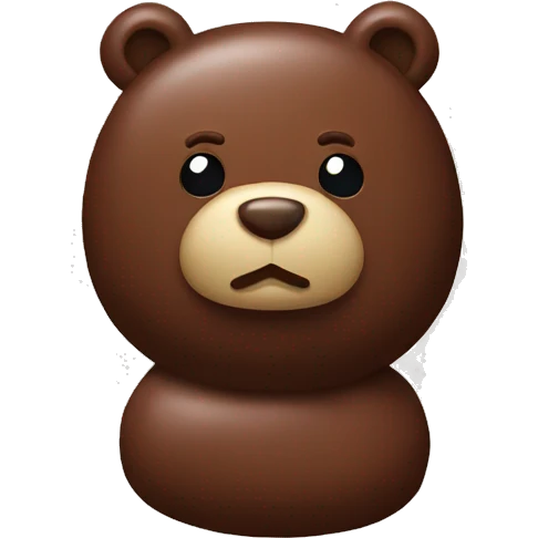 chocolate shaped bear emoji