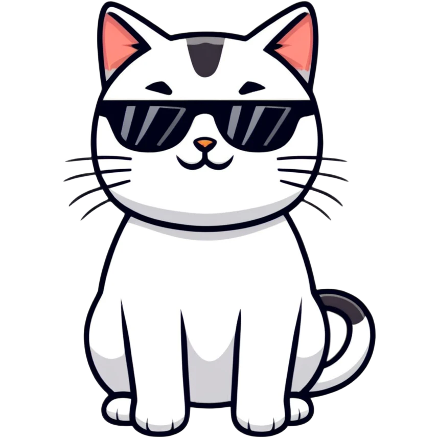 Cat with sunglasses emoji