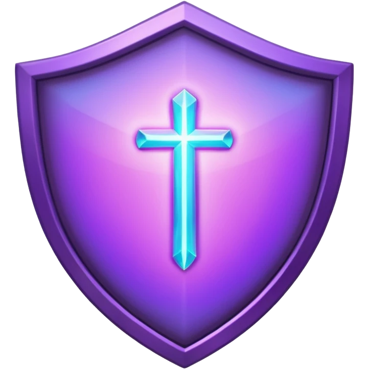 Purple glowing shield emoji